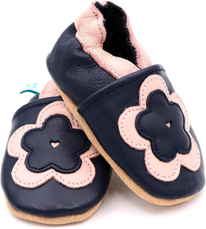 Baby Shoes, Girls Soft Sole Leather Crib Shoes