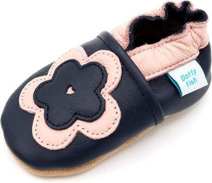 Baby Shoes, Girls Soft Sole Leather Crib Shoes