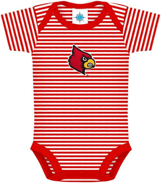 University of Louisville Cardinals Striped Baby Bodysuit